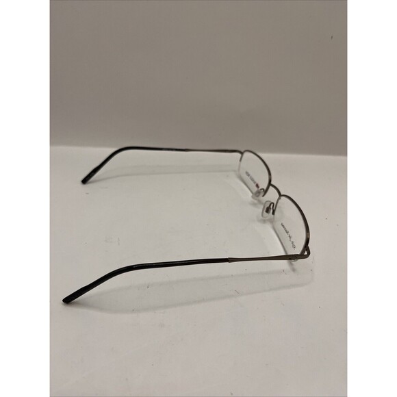 Bugle Boy Eyeglasses Eyewear 2002 Taupe HalfRim Demo Lens Brown 49-18-135 - Picture 5 of 7